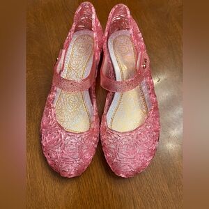 Pink glitter girls Mary Jane Jellies sandals Kids Shoes big girl 2.5yr